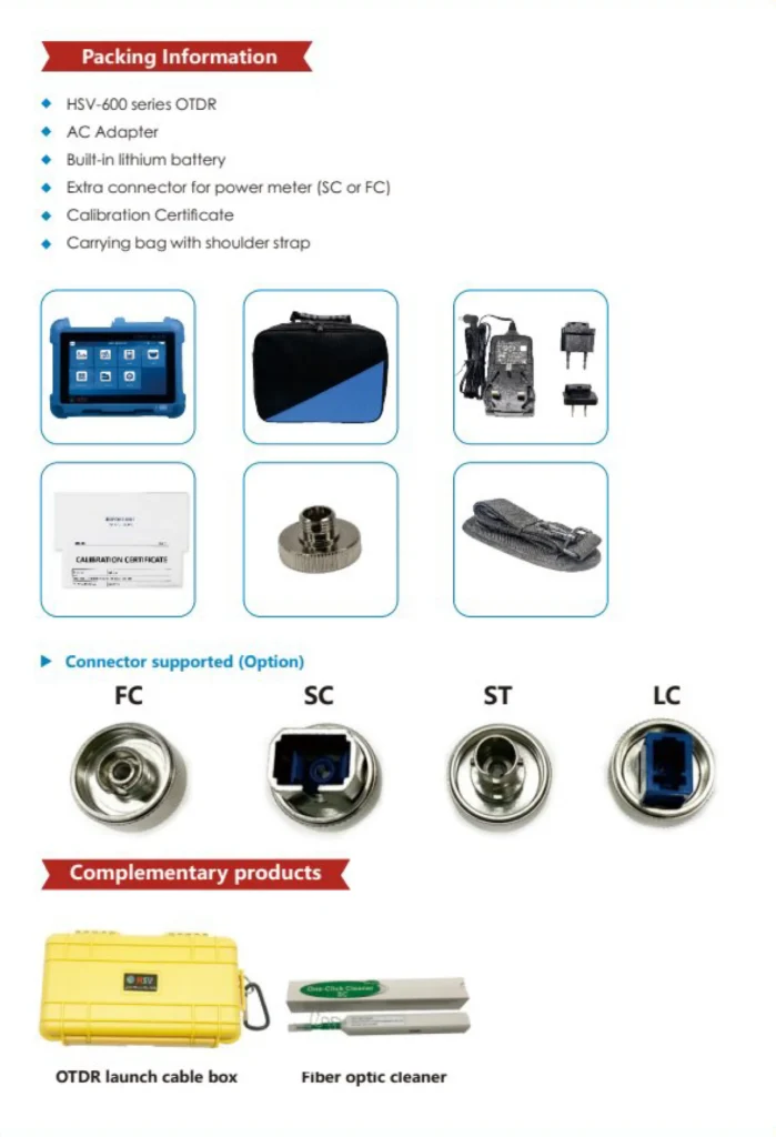 HSV-600 Series Handheld OTDR